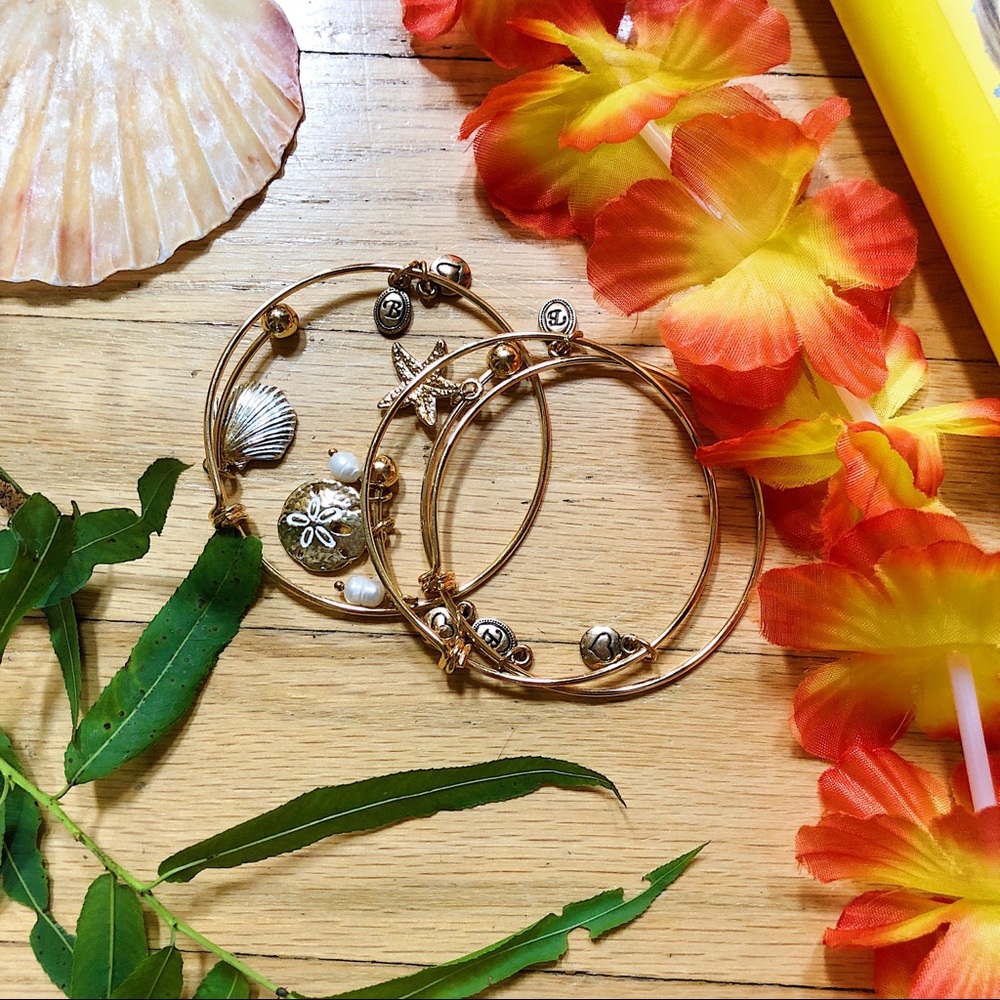 Set of 3 Beachy Charm Bracelets
